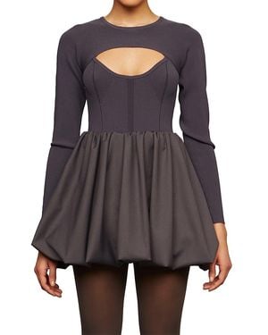 AMUR Madelyn Knit Mini Dress - Purple