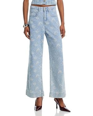 Cinq À Sept Petite Bouquet High Rise Jeans - Blue