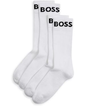 BOSS Sport Crew Socks, Pack Of 2 - White