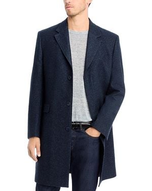 Vince Donegal Chevron Flyfront Topcoat - Blue