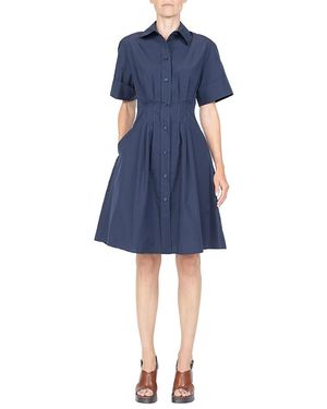 Callas Milano Bergamo Fit And Flare Shirt Dress - Blue