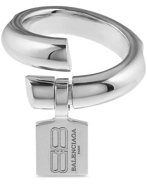 Balenciaga Saint-Germain Tag Ring - White