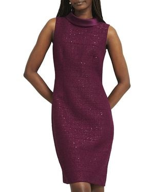 Hobbs Prisha Tweed Dress - Purple