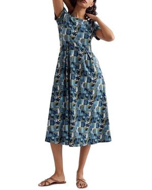 Seasalt Cornwall Veronica Short Sleeve Midi Dress - Blue