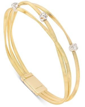 Marco Bicego 18K & Marrakech Diamond Triple Row Link Bracelet - Metallic