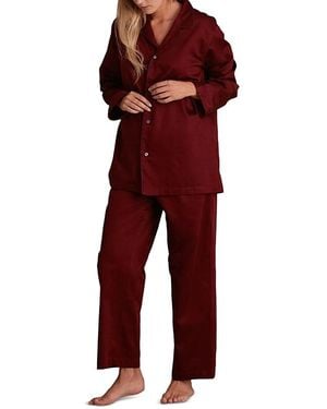 Frette Suite Sateen Classic Pajamas - Red