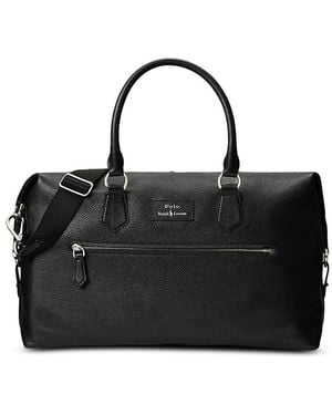 Polo Ralph Lauren Pebbled Leather Duffel - Black