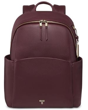 Tumi Raina Large Leather Backpack - Purple