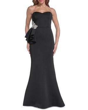 Eliza J Embellished Sweetheart Neck Strapless Mermaid Gown - Black