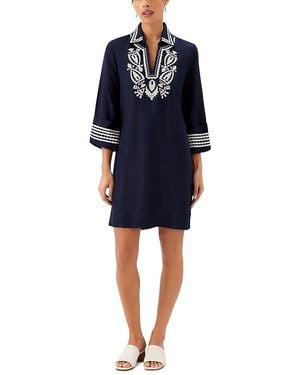 Karen Kane Embroidered Dress - Blue