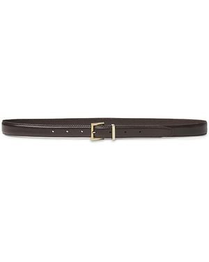 FRAME The Square Buckle Leather Belt - White