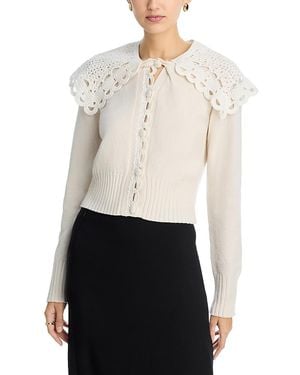 Erdem Lace Shawl Cardigan - White