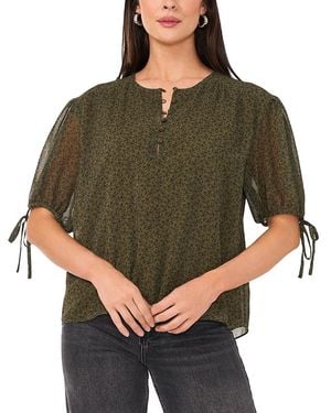 1.STATE Tie Sleeve Blouse - Green