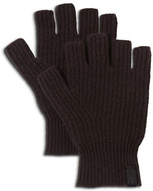 Vince Fingerless Cashmere Gloves - Black