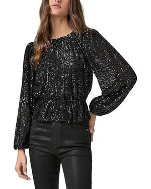 PAIGE Vilma Sequin Top - Black