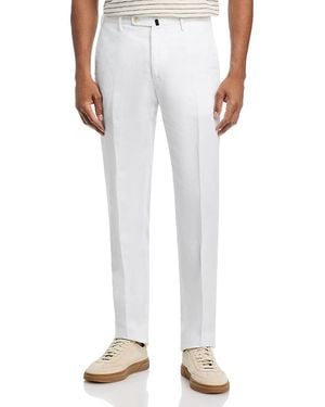 Slowear Incotex Regular Fit Linen & Cotton Garment-Dyed Chinolino Pants - White