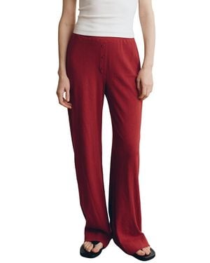 VIR VITA Pointelle Lounge Pant - Red