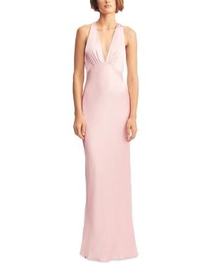 Shona Joy Plunge Back Maxi Dress - Pink