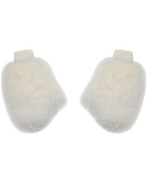Miss Circle Katia Faux Fur Mittens - White
