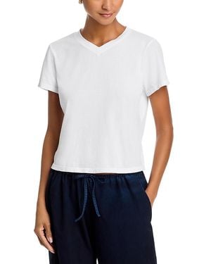 Cotton Citizen Marseille V Neck Tee - White