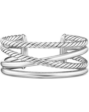 David Yurman Bold Crossover Multi Row Cuff Bracelet - Metallic