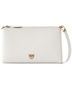 Pinko Flat Horizontal Mini Leather Pouch - White