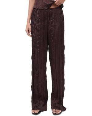 STAUD Nami Pleated Pants - Red