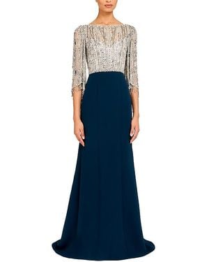 Jenny Packham Wanderlust Embellished-Details Maxi Dress - Blue