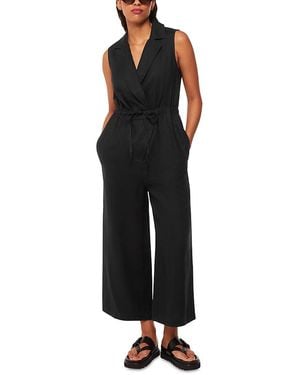 Whistles Bella Linen Wrap Jumpsuit - Black