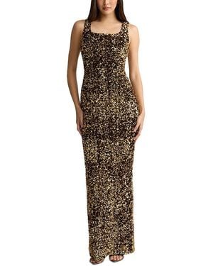 St. John Sequinned Sleeveless Evening Gown - Multicolor