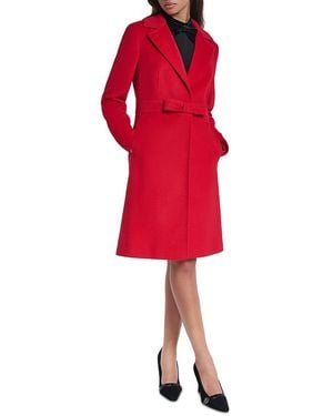 KARL LAGERFELD Wool Blend Bow Waist Coat - Red