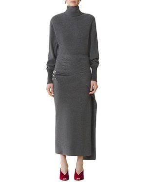 Lanvin Wool And Cashmere Midi Dress - Gray
