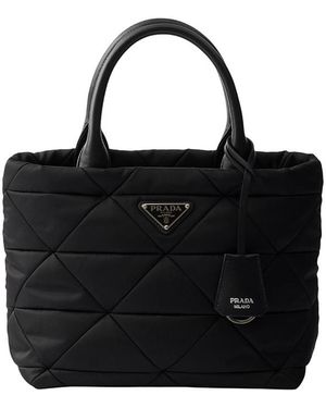 Prada Padded Re-Nylon Tote Bag - Black