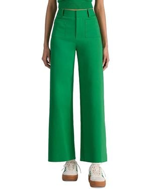 Alice + Olivia Zoe High Rise Wide Leg Pants - Green
