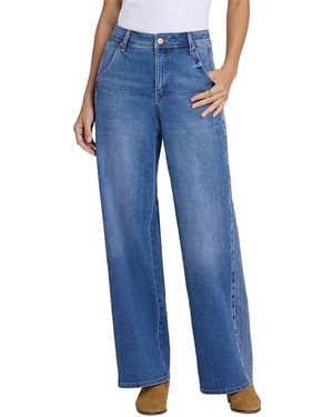 NYDJ Teresa High Rise Wide Leg Jeans - Blue