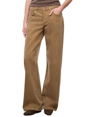 STAUD Gus Mid Rise Relaxed Jeans - Natural