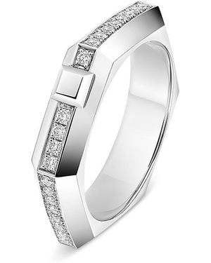 Messika 18K Moderniste Diamond Hexagon Ring, 0.15 Tcw - White