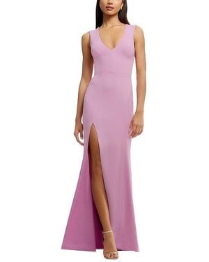 Dress the Population Sandra Plunging Gown - Purple