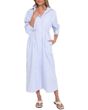 Petal & Pup Harlan Long Sleeve Midi Dress - Blue
