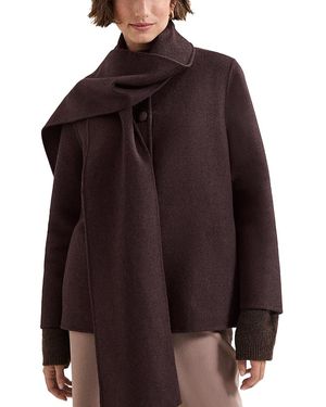 Phase Eight Kaja Scarf Coat - Brown