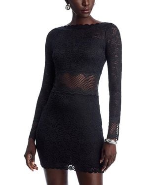 Nightcap Cheval Lace Mini Dress - Blue