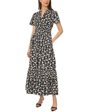 Cece Split Neck Maxi Dress - Multicolor