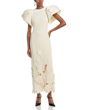 LEO LIN Lucinda Velvet Maxi Dress - Natural