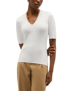 Hobbs Scarlett Knitted Top - White