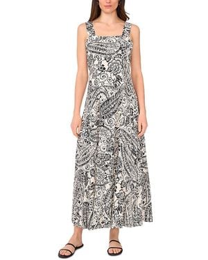 Vince Camuto Square Neck Tiered Maxi Dress - Multicolor