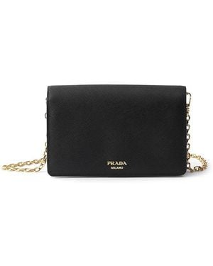Prada Saffiano Leather Crossbody - Black