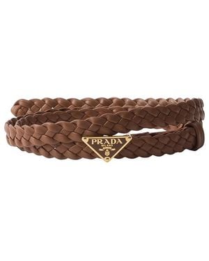 Prada Nappa Leather Belt - Brown