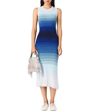 Maje Rirano Ombre Knit Maxi Dress - Blue