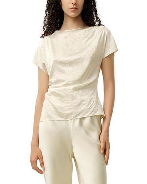 LILYSILK Ying Jacquard Silk Top - Natural