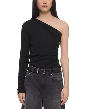 Helmut Lang Wool Asymmetric Neck Sweater - Black